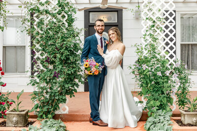 Romantic moment of the couple showcasing their love during a wedding at Defiance Winery, Defiance, MO, captured by Style & Grace Photography.