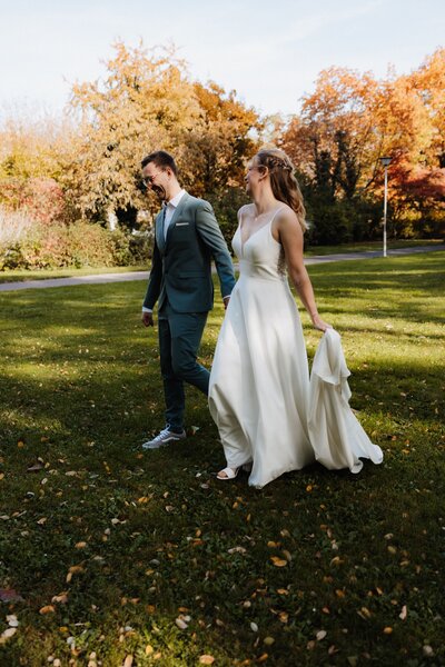 Outdoor Brautpaar Shooting im Herbst