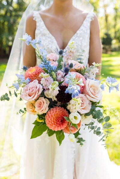 Bride's bouquet in a wedding near the Jersey Shore