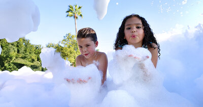 foam bubble machine in Phoenix desert bubble bash