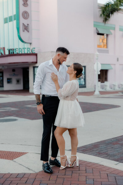 Downtown Fort Myers, Florida engagement session with Kevin and Heather.