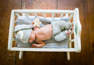 Photo of Newborn Baby in Crib | Newborn Session
