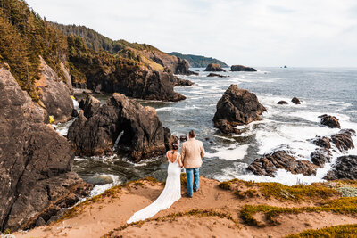 sunset desert elopement