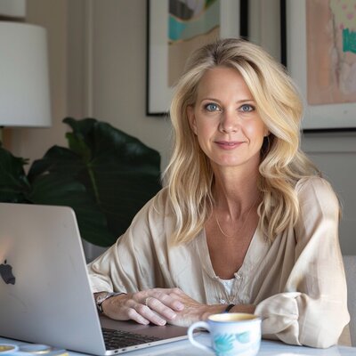 caroline is a pro at a desk