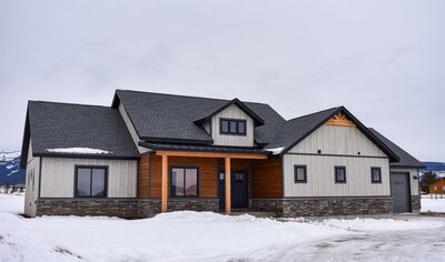 Custom built home in driggs idaho