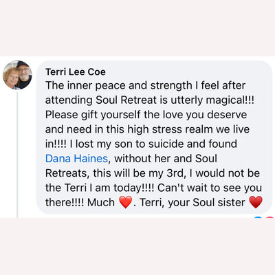 testimonial of soul retreat with dana haines