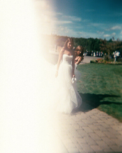 Wedding party walking at Glen Foerd Estate in Philadelphia, PA