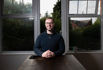 Strategic personal brand portrait used to market website and system