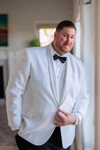 Groom wedding day photo