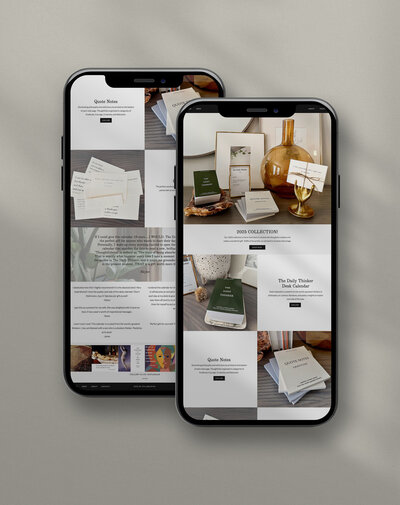two mobile phones mockup