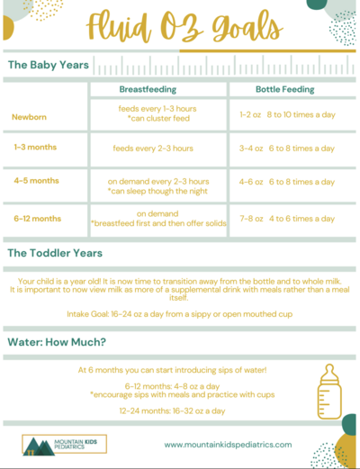 Picture of Printable fluid goals Handout PDF
