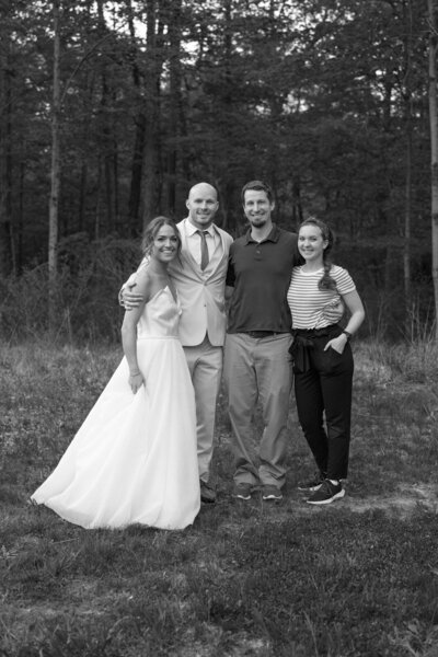 Indiana wedding photography team with bride and groom