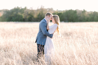 Golden hour engagement session at Brushy Creek