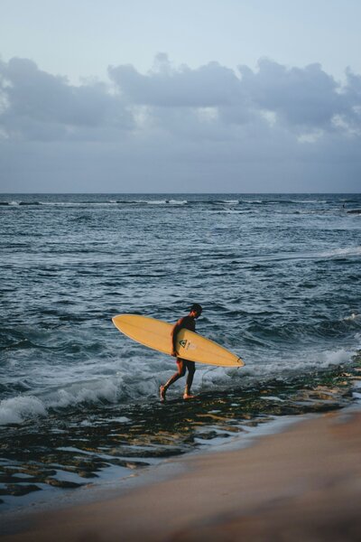 surfer on beach