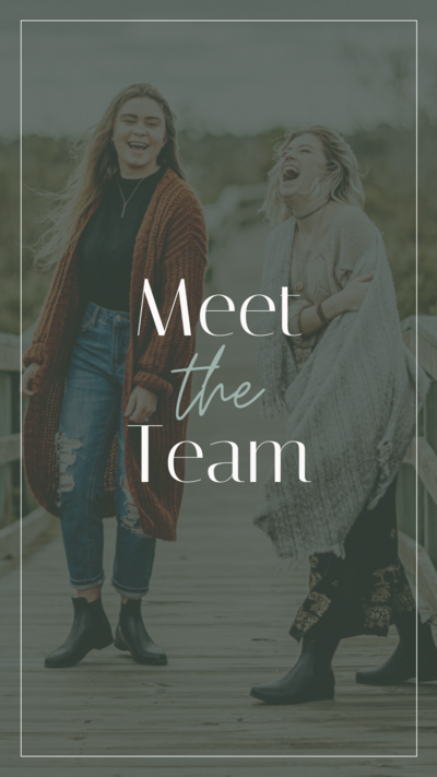 instagram story design for meet the team