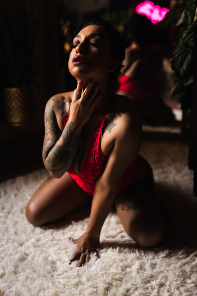 Elegant boudoir portrait showcasing the artistry of tasteful sensuality.