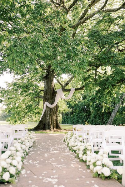 Outdoor wedding ceremony