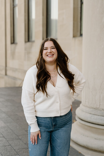 Kansas City portrait photography at the Nelson Atkins museum.