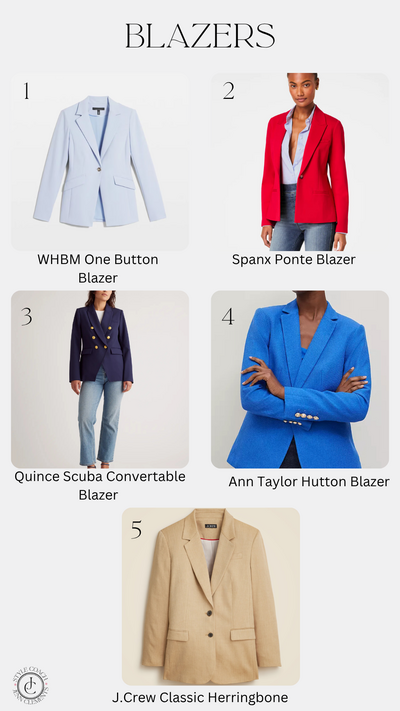 Chic and styled blazers for the 40+ woman.