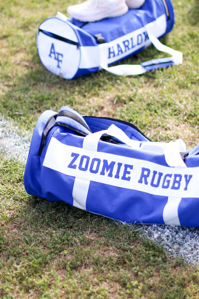 Detail shot of rugby bags - Zoomie Rugby