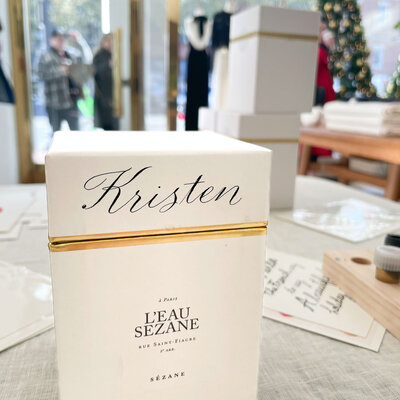 Personalized luxury gift box with calligraphy