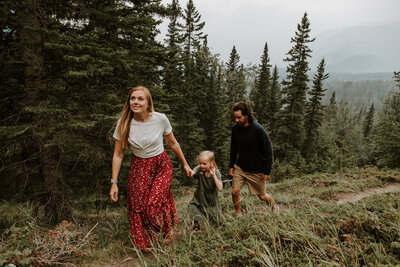 Family photo of Canmore Adventure Elopement Photographer