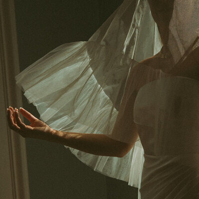 Editorial bridal portrait shot on film at Haiku Mill, a top luxury wedding venue in Maui, Hawaii.