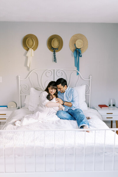 baby and parents taken by a boston newborn photographer