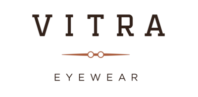 Brown Vitra Eyewear wordmark logo