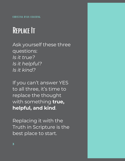 Replace the lies with truth