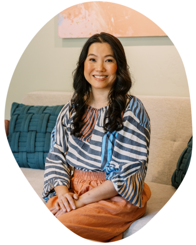 Joanne Lai smiling during holistic therapy in Fresno California