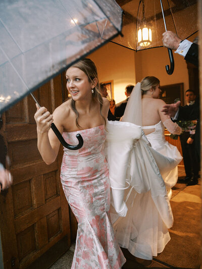 Bride and Groom hugging at Reiman Gardens