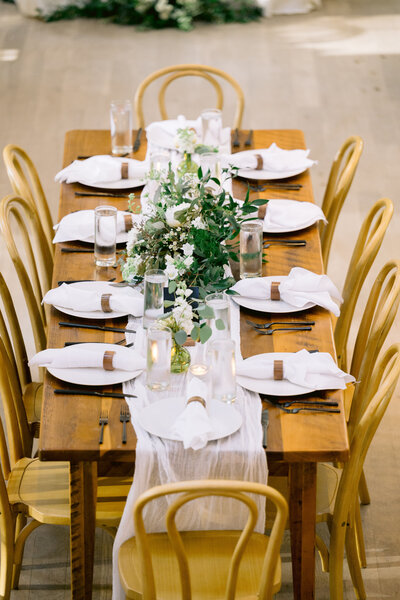 guest tables and design for wedding