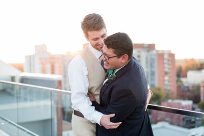 Gay Quirk roof top wedding