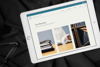 Cameron & Co Lawyers website design and development with brand photography