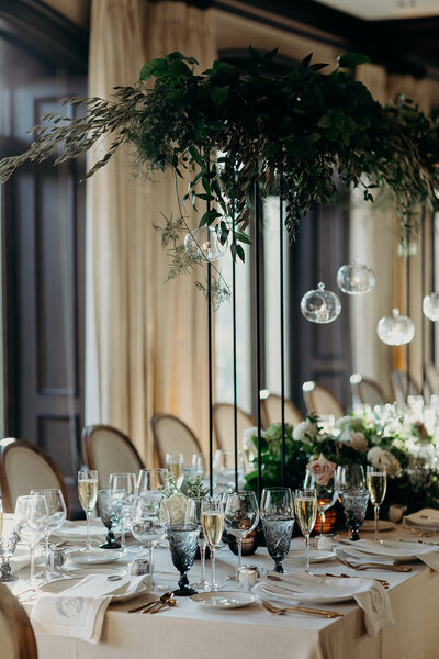 Placesetting for intimate french inspired wedding.