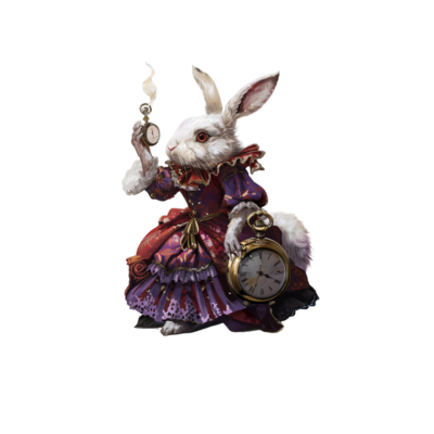 Whimsical Bunny in Hatter Star Template Symbolizing Creativity and Curiosity