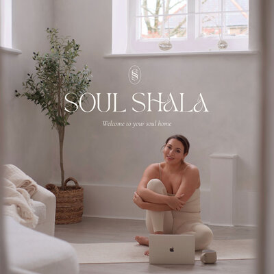 Image of woman with Soul Shala logo on top
