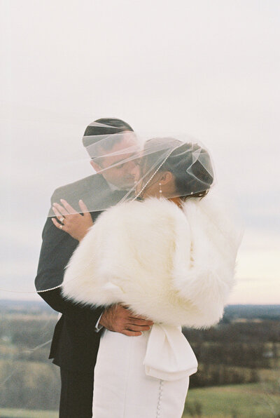Bride and groom dance at Estate at River Run