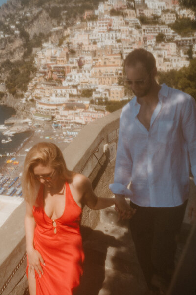 positano italy engagement session
