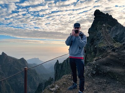 man holding camera