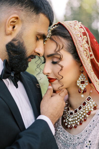 Soft, romantic elopement image with real connection and light