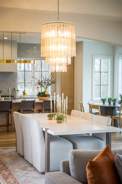 Kitchen and dining room of property listing