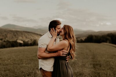 Surprise Proposal in Hubbardton, VT in front of Mountains