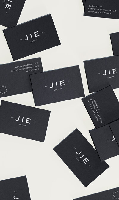 Business card designs for jewelry brand