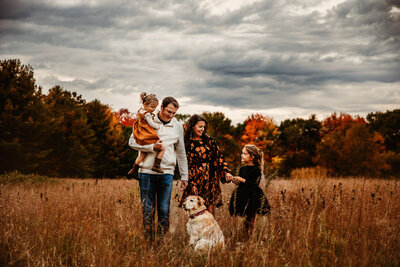 Minnesota Family playing in field