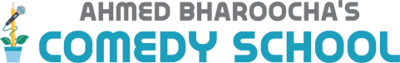Ahmed Bharoocha's Comedy School Horizontal Logo
