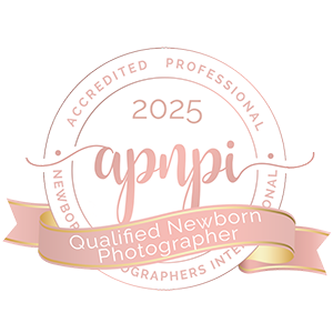 Trust a certified newborn photographer—Denise Husak is an APNPI Qualified Newborn Photographer, ensuring excellence in artistry and safety.