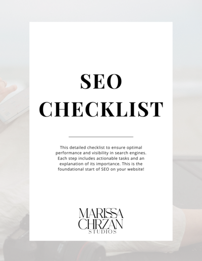 SEO Checklist for Showit on an Ipad