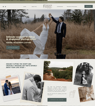 photographer, website design, creatives, women business owners, creatives, photography, weddings and elopements, events